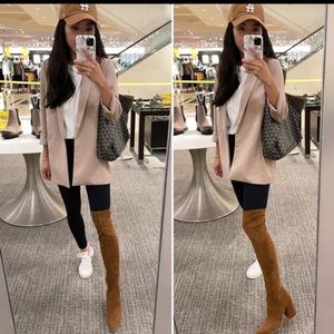 Steve Madden Over The Knee Tava Boot Suede Size 7 cognac